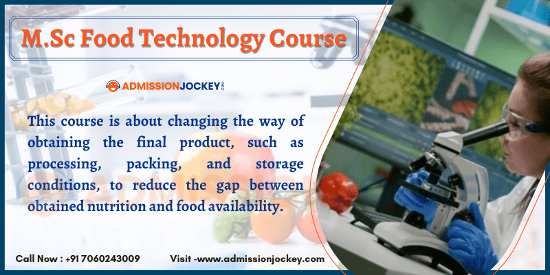 M.Sc Food Technology Course